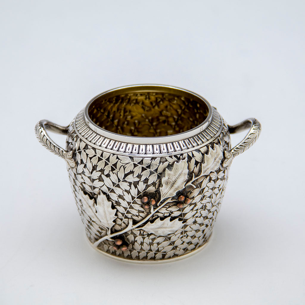 Sugar of Whiting Aesthetic Movement Sterling Silver and Mixed-Metal Tête-à-tête Tea Service, 1881