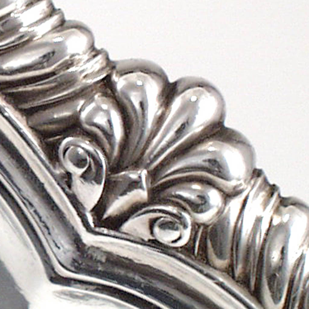 Border detail on Paul Storr Regency Sterling Meat Platter, London, c. 1818/19