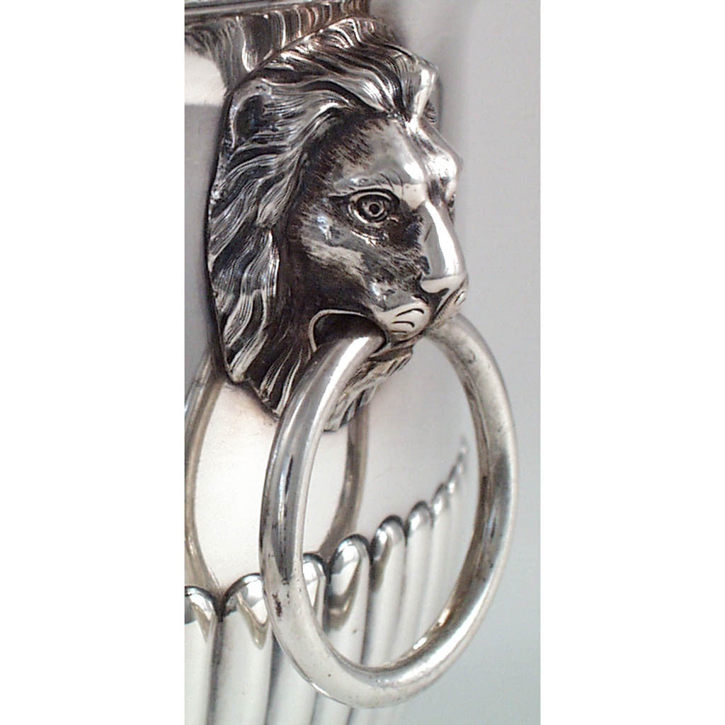 Handle on Matthew Boulton Pair of Antique Sheffield Plate Wine Coolers, c. 1800-10