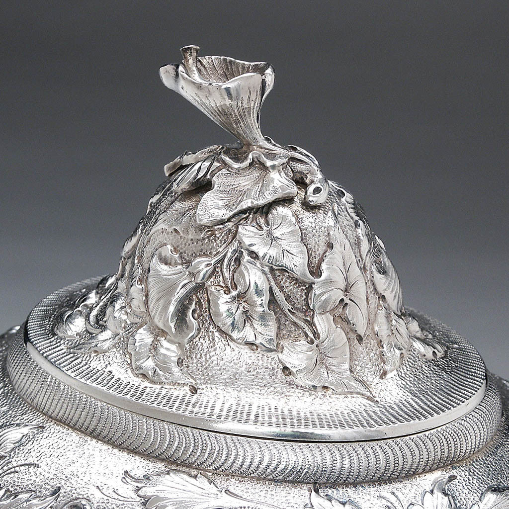 Cover to Samuel Kirk &amp; Son 11oz Silver Hot Water Urn, Baltimore, MD, c. 1850 