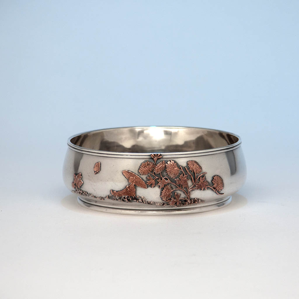 Gorham Antique Sterling Silver and Other Metals Bowl, Providence, 1881