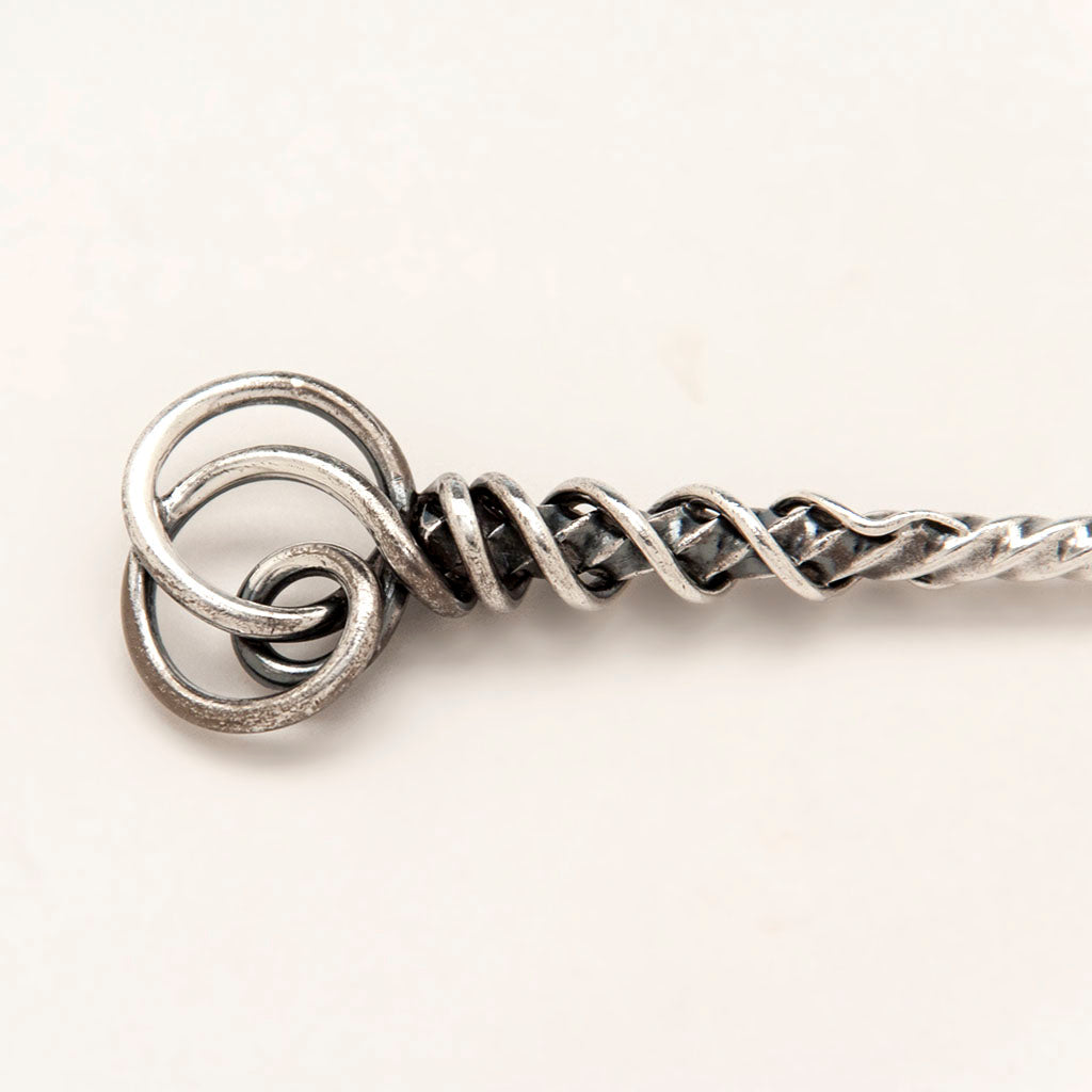 Handle detail of the Shiebler Antique Sterling Silver Twisted Wire Letter Opener, NYC, c. 1880s