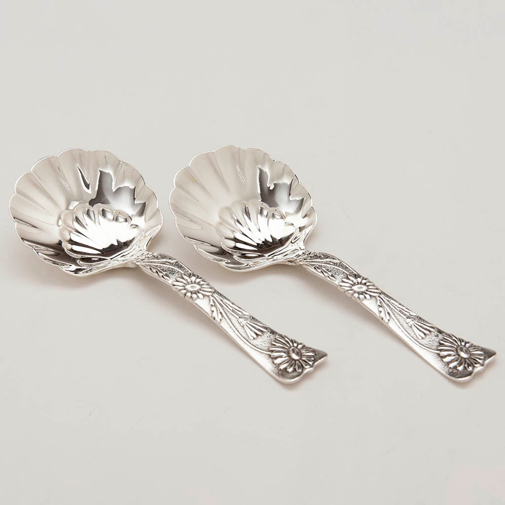 Tiffany & Co 'Daisy Vine' Pattern Antique Sterling Silver Bon-bon Spoons, c. 1880s