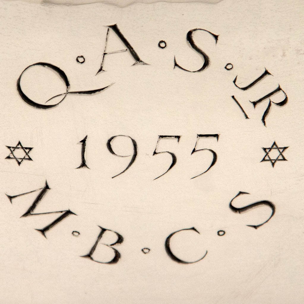 Engraving on Michael Murray English Modern Sterling Large Punch/ Centerpiece Bowl, London, 1954/55