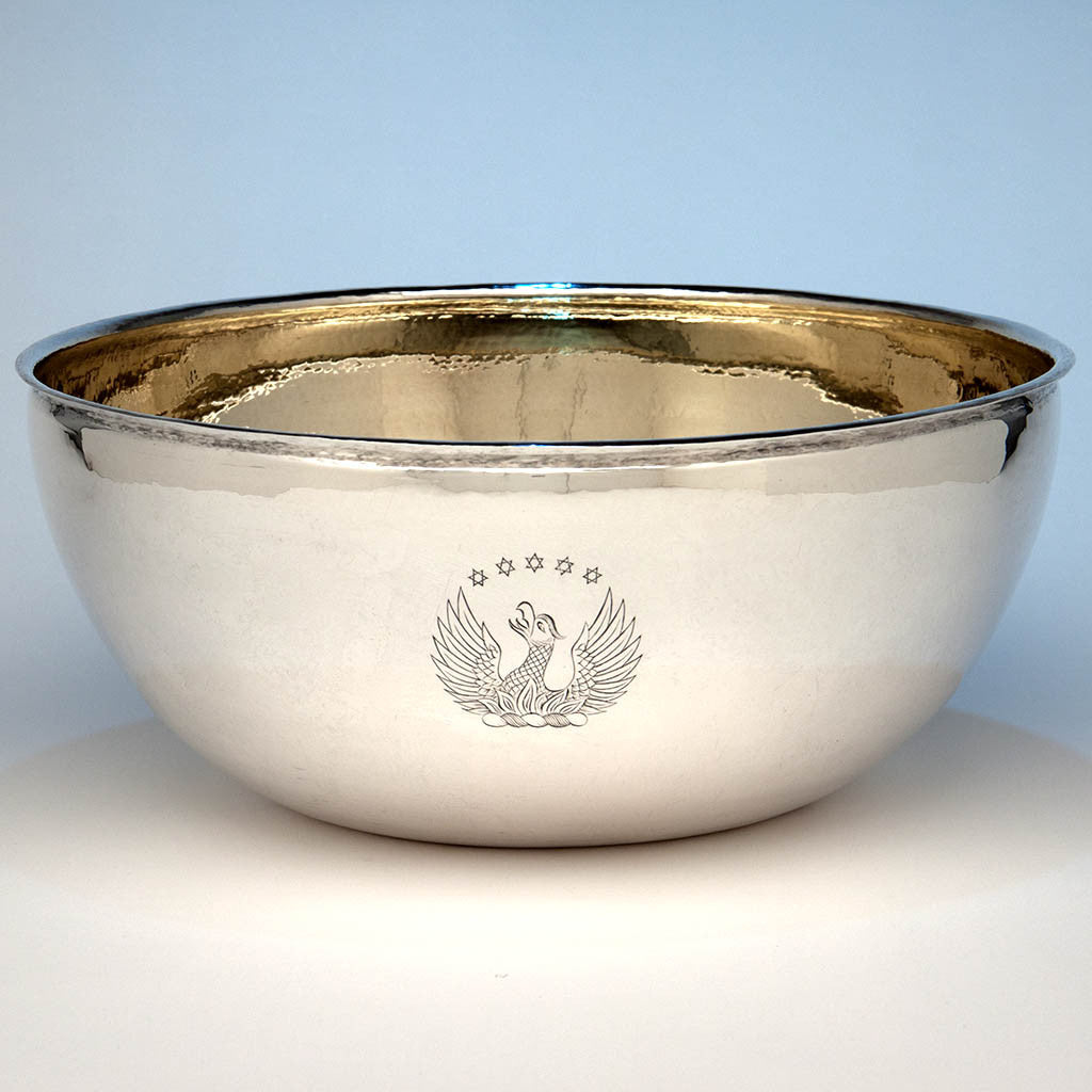 Michael Murray English Modern Sterling Large Punch/ Centerpiece Bowl, London, 1954/55