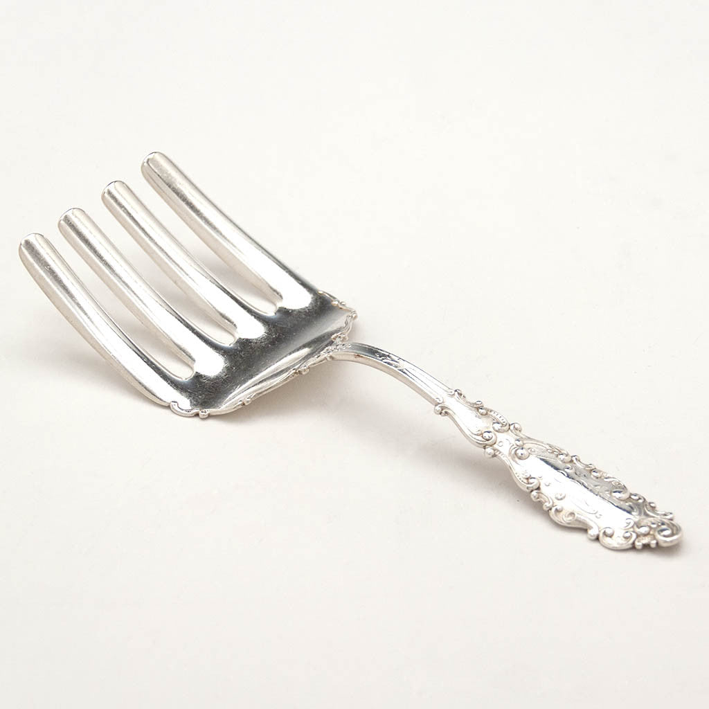 Gorham &#39;Luxembourg&#39; Pattern Antique Sterling Silver Asparagus Serving Fork, c. 1900