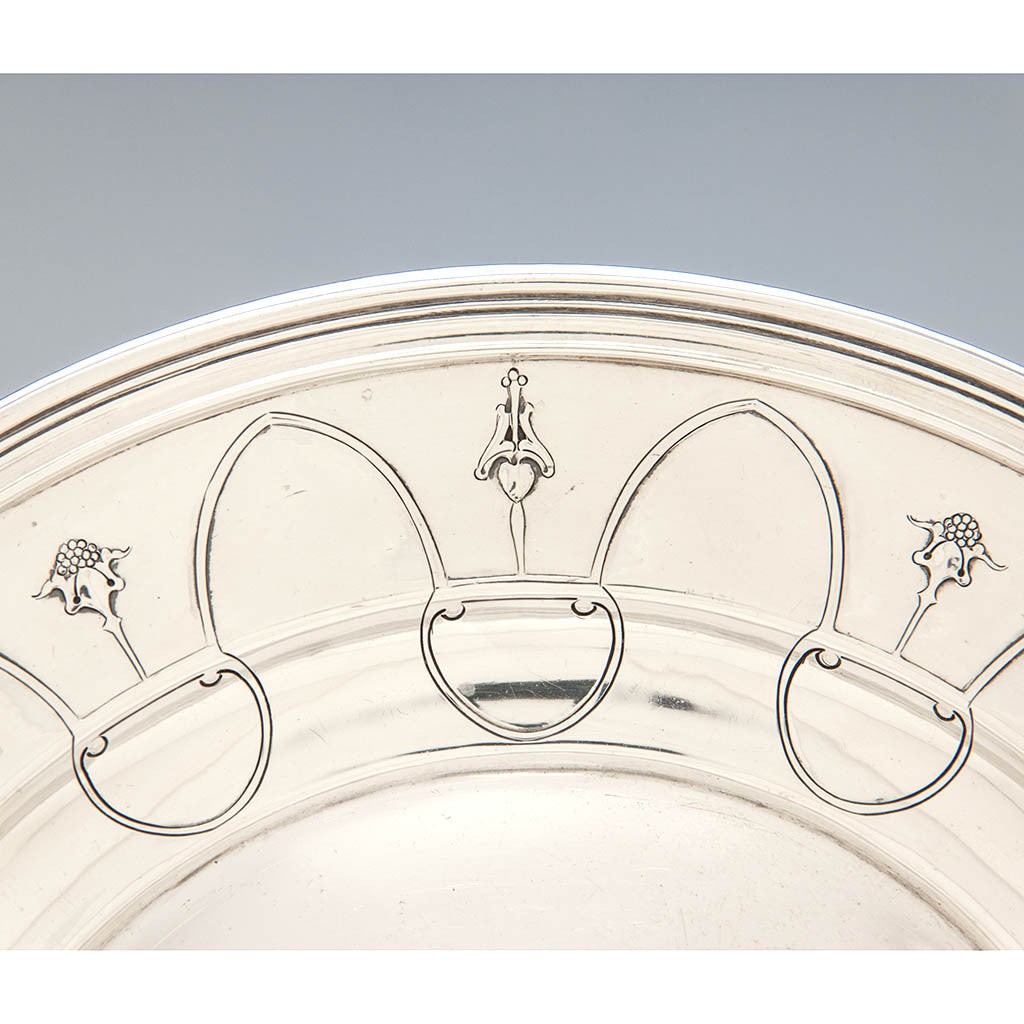 Arthur Stone Arts & Crafts Sterling Silver Serving Dish, Gardner, MA, 1912