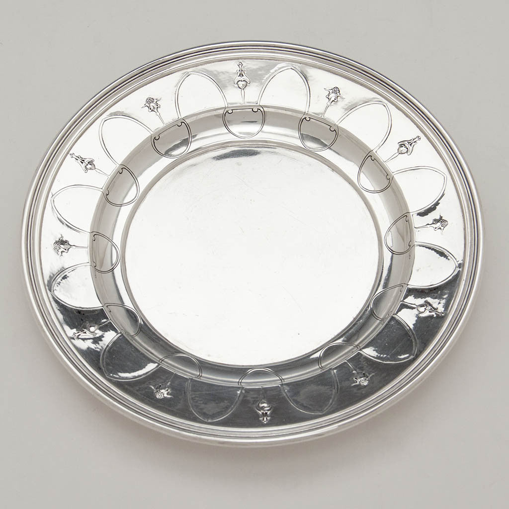 Arthur Stone Arts &amp; Crafts Sterling Silver Serving Dish, Gardner, MA, 1912