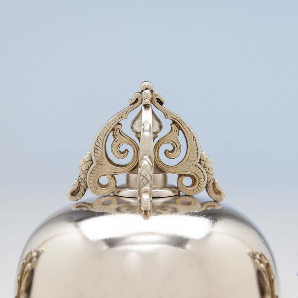 Tiffany &amp; Co. Antique Sterling Silver &#39;Mooresque&#39; Covered Sugar Bowl, New York City, 1873
