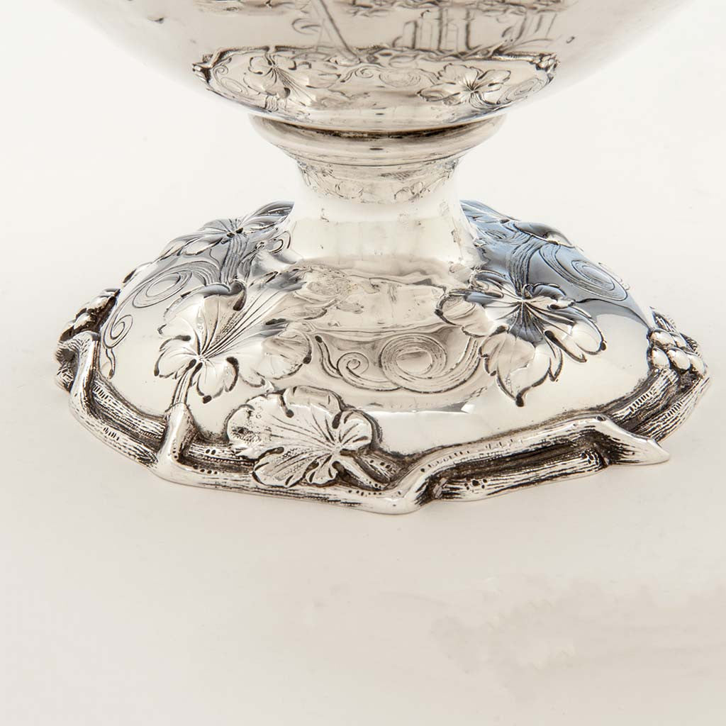 Base of Tiffany &amp; Co./ John C. Moore Antique Sterling Silver Spooner, New York City, 1856-69