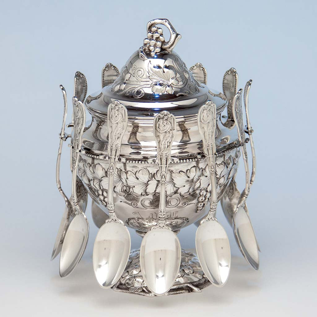 Tiffany & Co./ John C. Moore Antique Sterling Silver Spooner, New York City, 1856-69