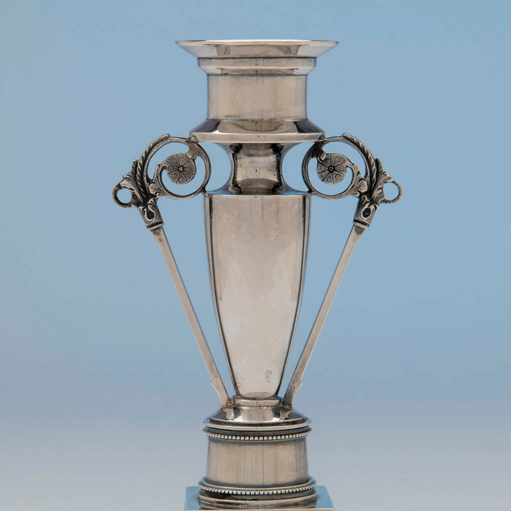 Top of Wood and Hughes Antique Coin Silver Candelabrum Base, NYC, c. 1865