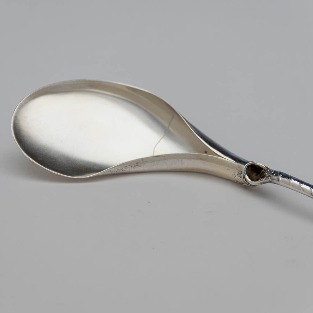 Blade to Wood &amp; Hughes Antique Sterling Silver Fried Oyster Server, New York City, c. 1890