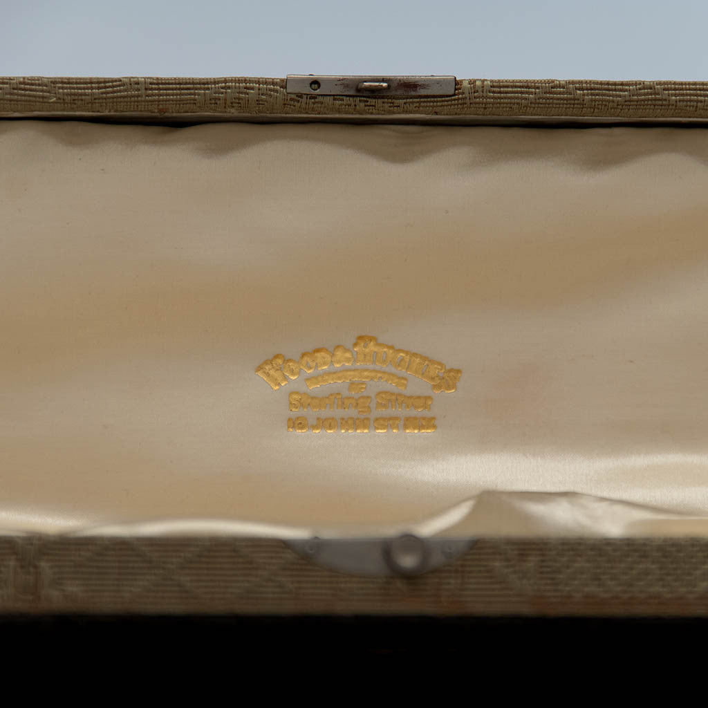 Box stamp to Wood &amp; Hughes Antique Sterling Silver Fried Oyster Server, New York City, c. 1890