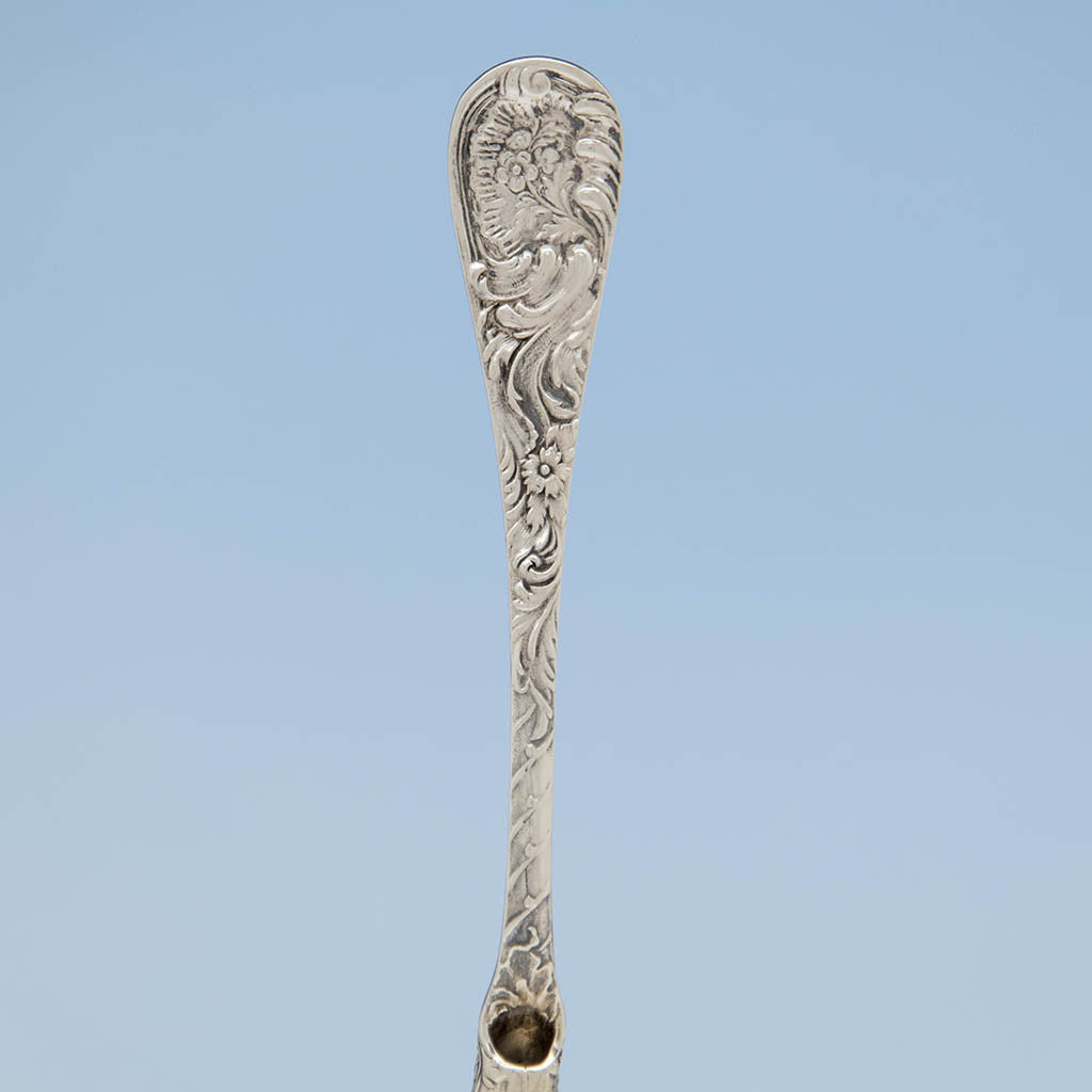 Handle to Wood &amp; Hughes Antique Sterling Silver Fried Oyster Server, New York City, c. 1890