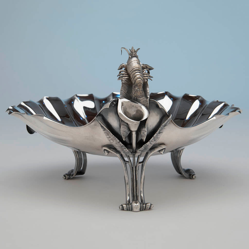 Gorham Antique Sterling Silver Lobster Salad Bowl, Providence, RI, 1870