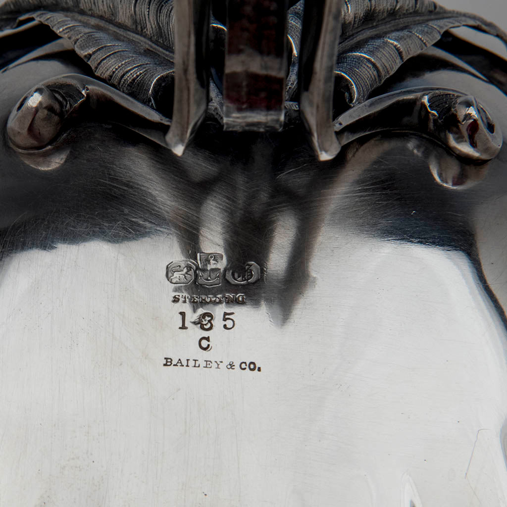 Gorham Antique Sterling Silver Lobster Salad Bowl, Providence, RI, 1870