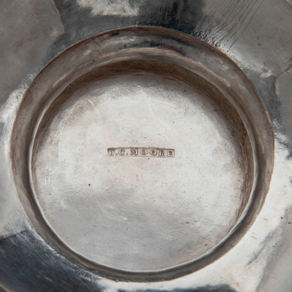 Mark on John C. Moore Antique Coin Silver Covered Sugar Bowl, NYC, c. 1840&#39;s