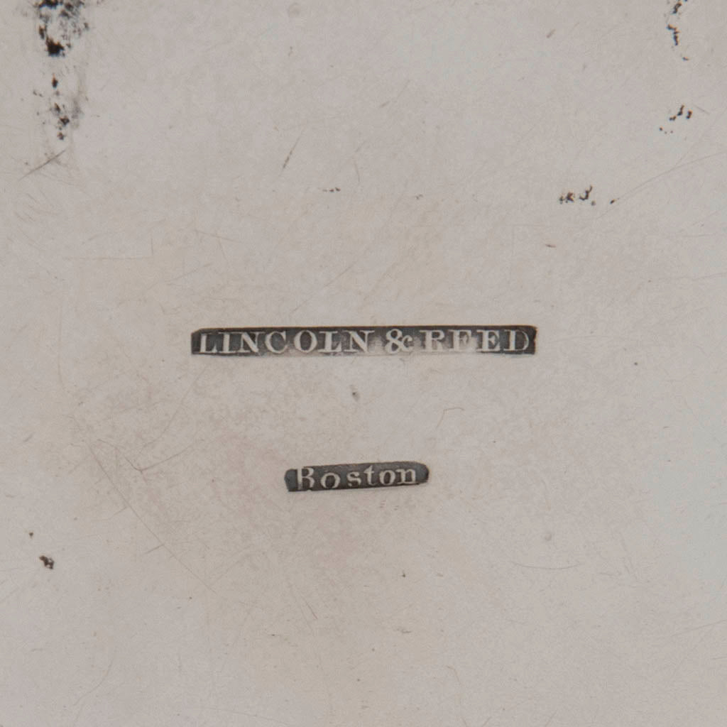 Marks on Lincoln &amp; Reed Antique Coin Silver Octagonal Hot Milk Pitcher, Boston, 1841-48