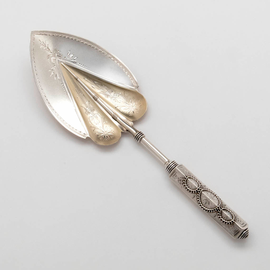 Gorham Aesthetic Movement Antique Sterling Silver Pie Server, Providence, RI c. 1870s