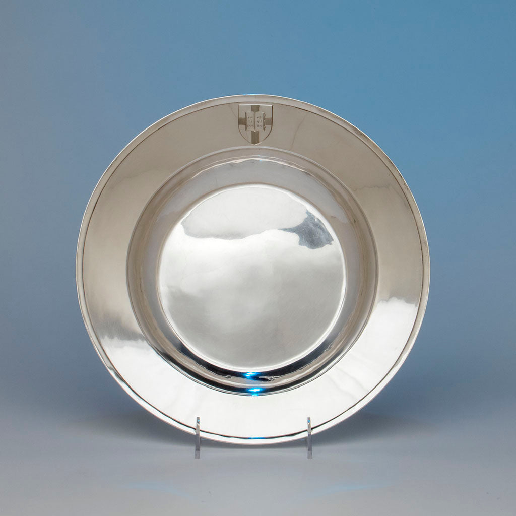 Arthur Stone Arts & Crafts Sterling Silver Alms Dish, Gardner, MA, 1922