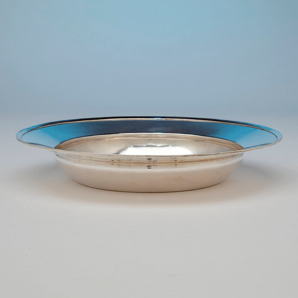 Bowl of Arthur Stone Arts &amp; Crafts Sterling Silver Alms Dish, Gardner, MA, 1922