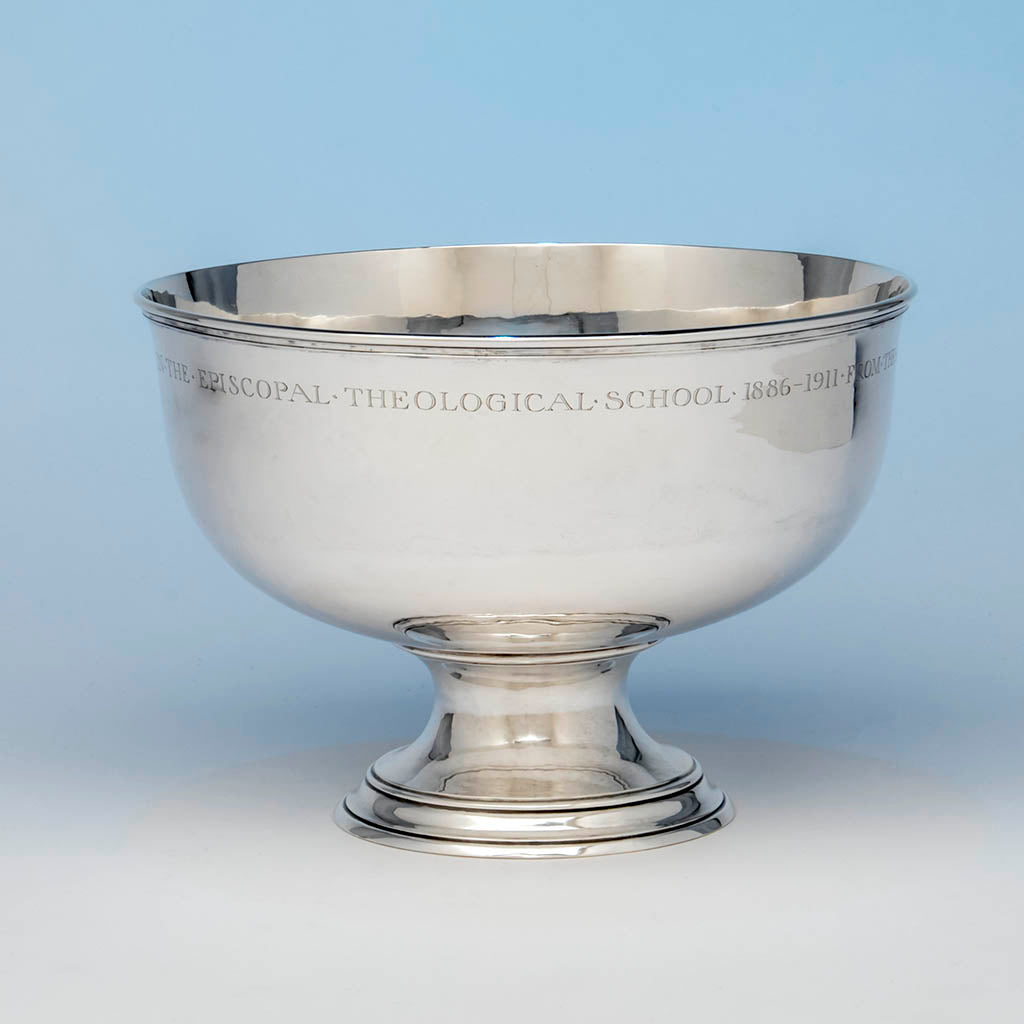 Arthur Stone Arts &amp; Crafts Sterling Silver Presentation Bowl, Gardner, Massachusetts, c. 1911