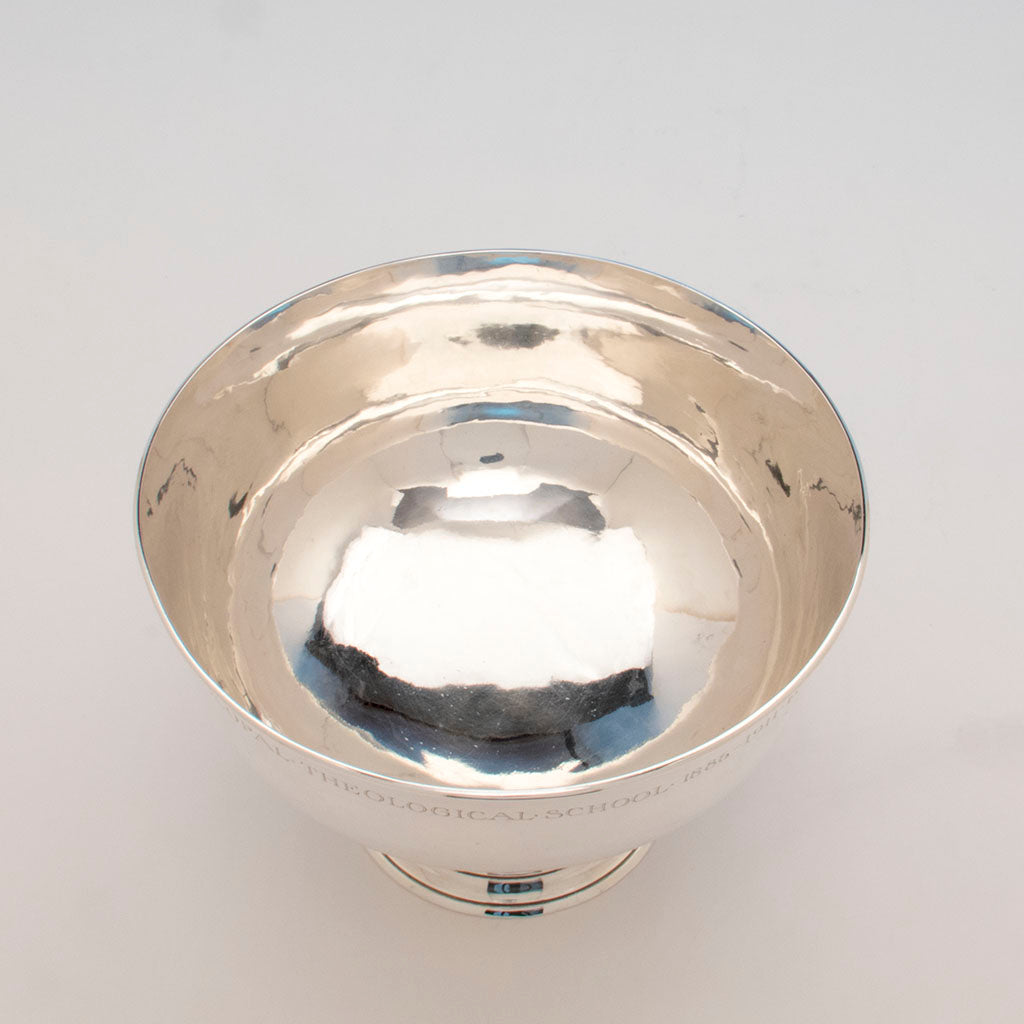 Interior of Arthur Stone Arts &amp; Crafts Sterling Silver Presentation Bowl, Gardner, Massachusetts, c. 1911