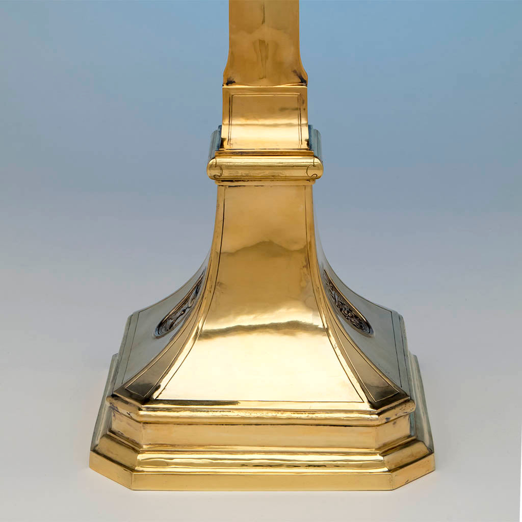 George E. Germer Arts &amp; Crafts Sterling and Semi-precious Stones Altar Cross, Mason, NH, c. 1929, exhibited at The Boston Tercentenary Fine Arts Show, 1930