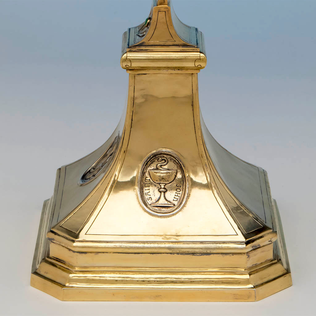 George E. Germer Arts &amp; Crafts Sterling and Semi-precious Stones Altar Cross, Mason, NH, c. 1929, exhibited at The Boston Tercentenary Fine Arts Show, 1930