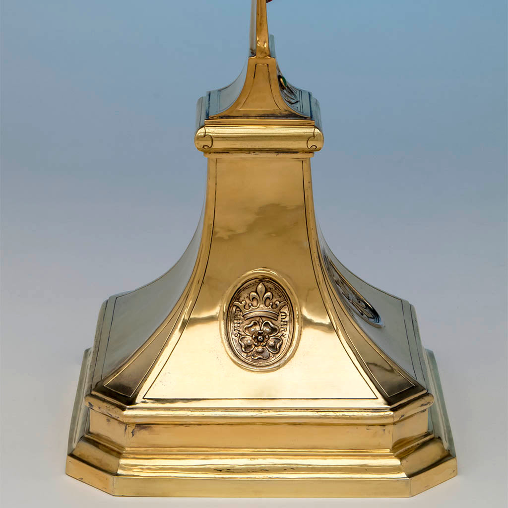 George E. Germer Arts &amp; Crafts Sterling and Semi-precious Stones Altar Cross, Mason, NH, c. 1929, exhibited at The Boston Tercentenary Fine Arts Show, 1930