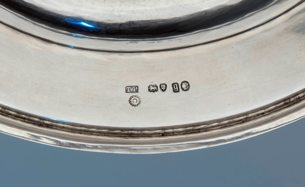 Marks on Thomas Peard Rare Antique Sterling Silver Communion Set, London, 1871