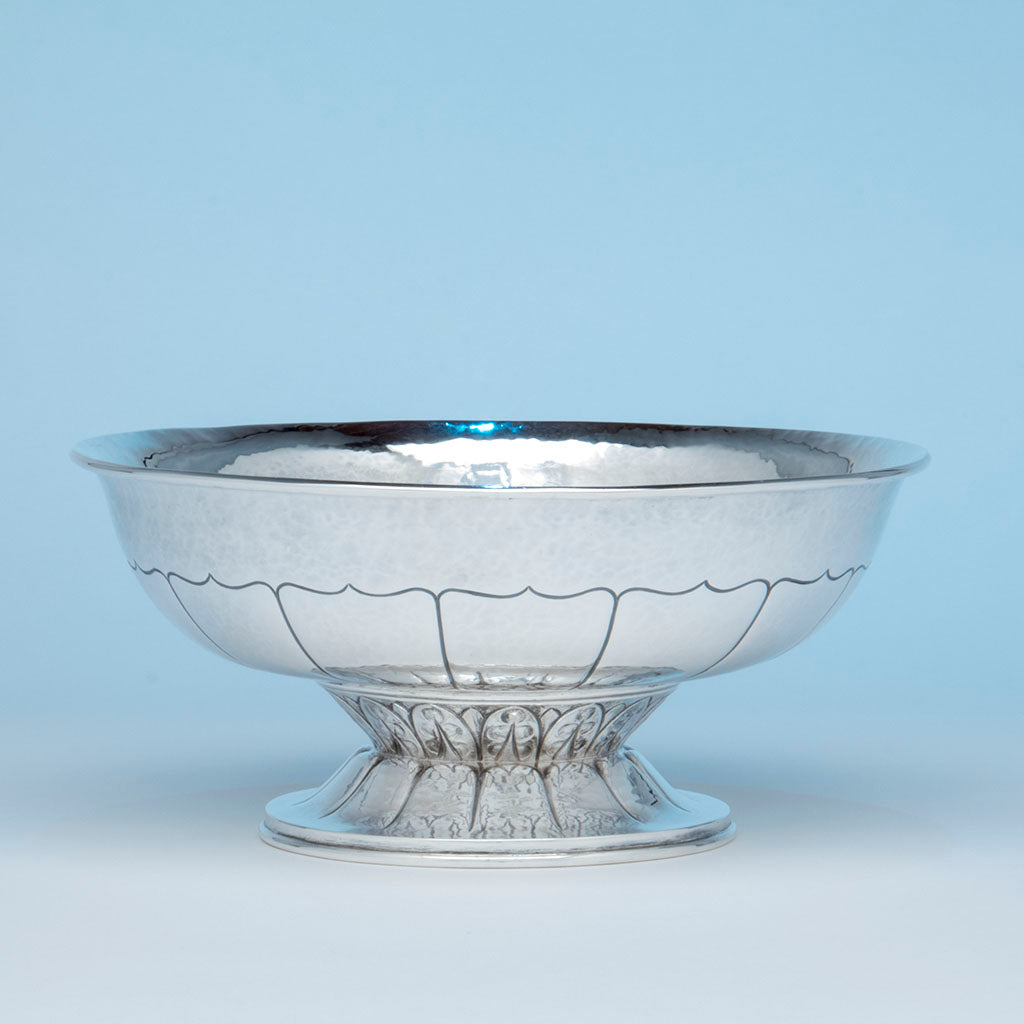Falick Novick Arts &amp; Crafts Sterling Silver Centerpiece Bowl, Chicago, IL, c. 1930&#39;s