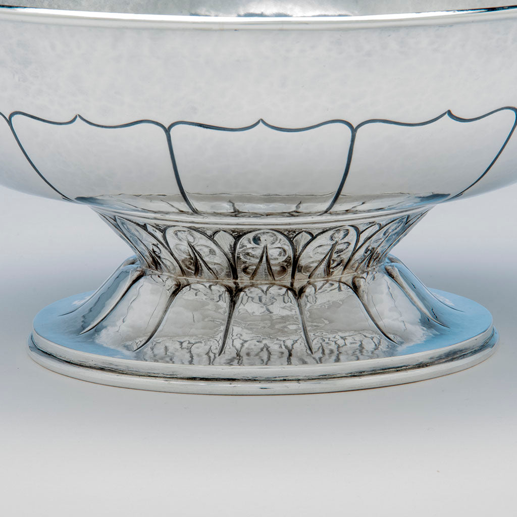 Detail of Falick Novick Arts &amp; Crafts Sterling Silver Centerpiece Bowl, Chicago, IL, c. 1930&#39;s
