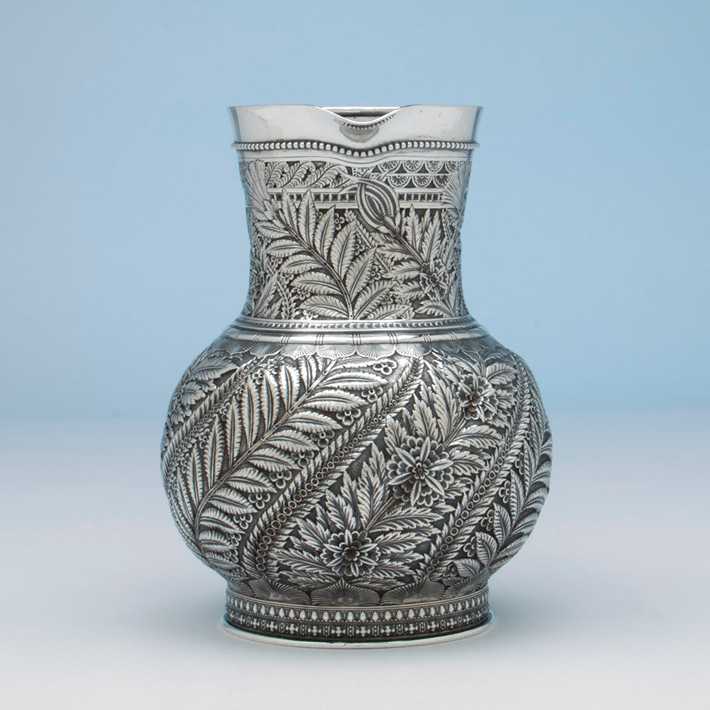 Tiffany and Co Antique Sterling Silver Persian Design &#39;Elephant&#39; Pitcher, NYC, NY, c. 1880