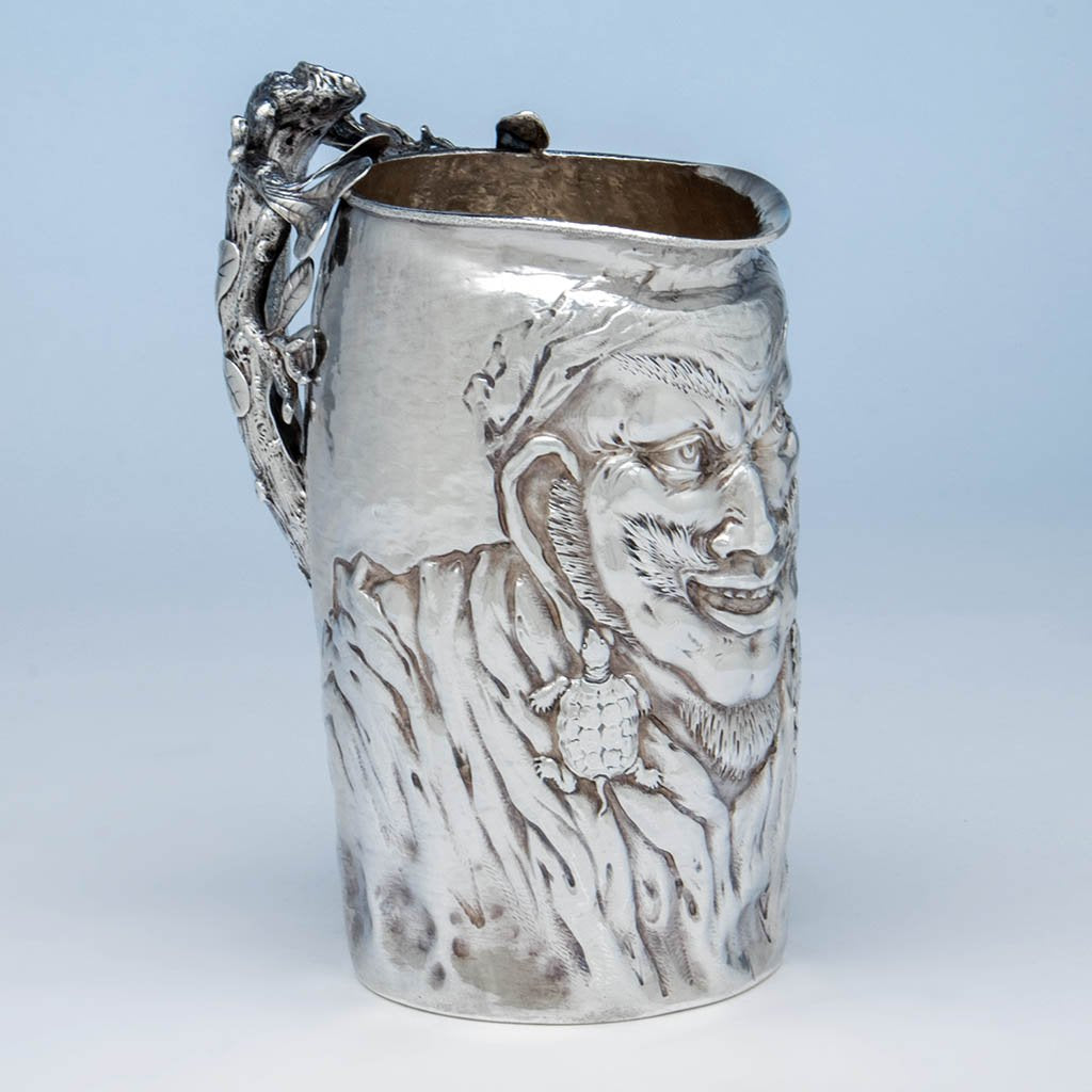 Gorham Antique Sterling Figural Pitcher, Providence, RI, 1885