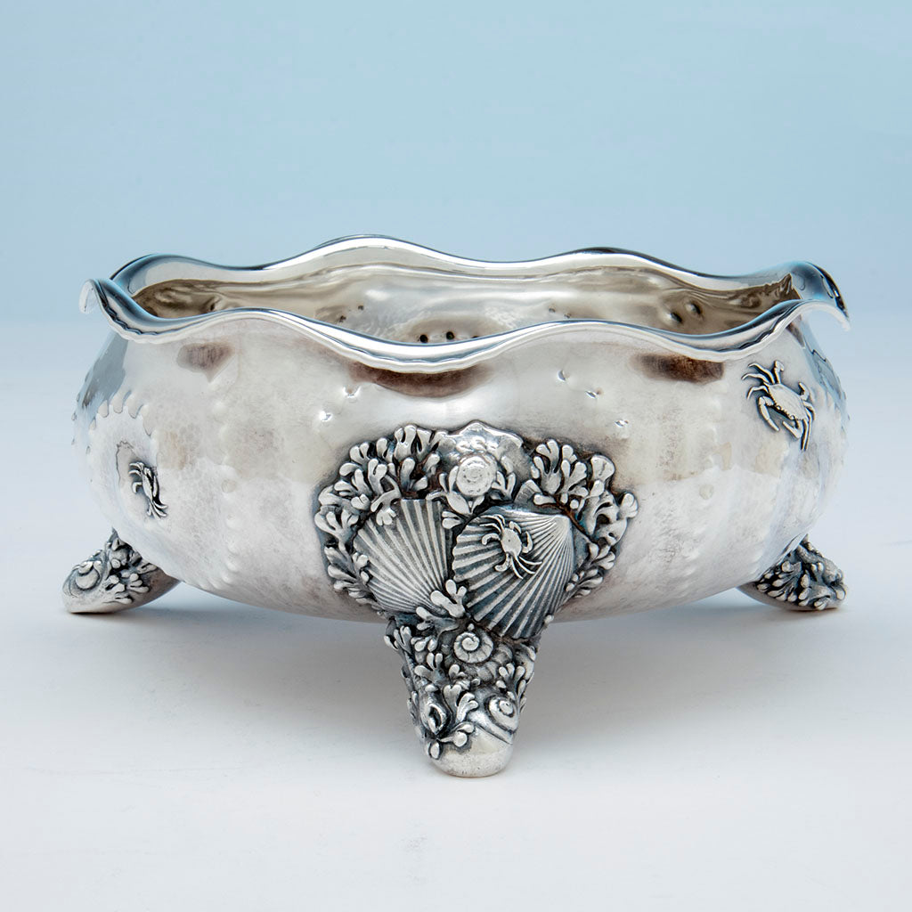 Foot to Whiting Antique Sterling Silver Nautical Bowl, NYC, NY, c. 1880&#39;s