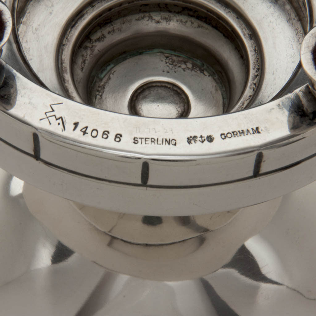 Marks on Erik Magnussen Designed for Gorham &#39;Modern American&#39; Art Deco Sterling Silver Centerpiece Bowl, Providence, RI, 1928