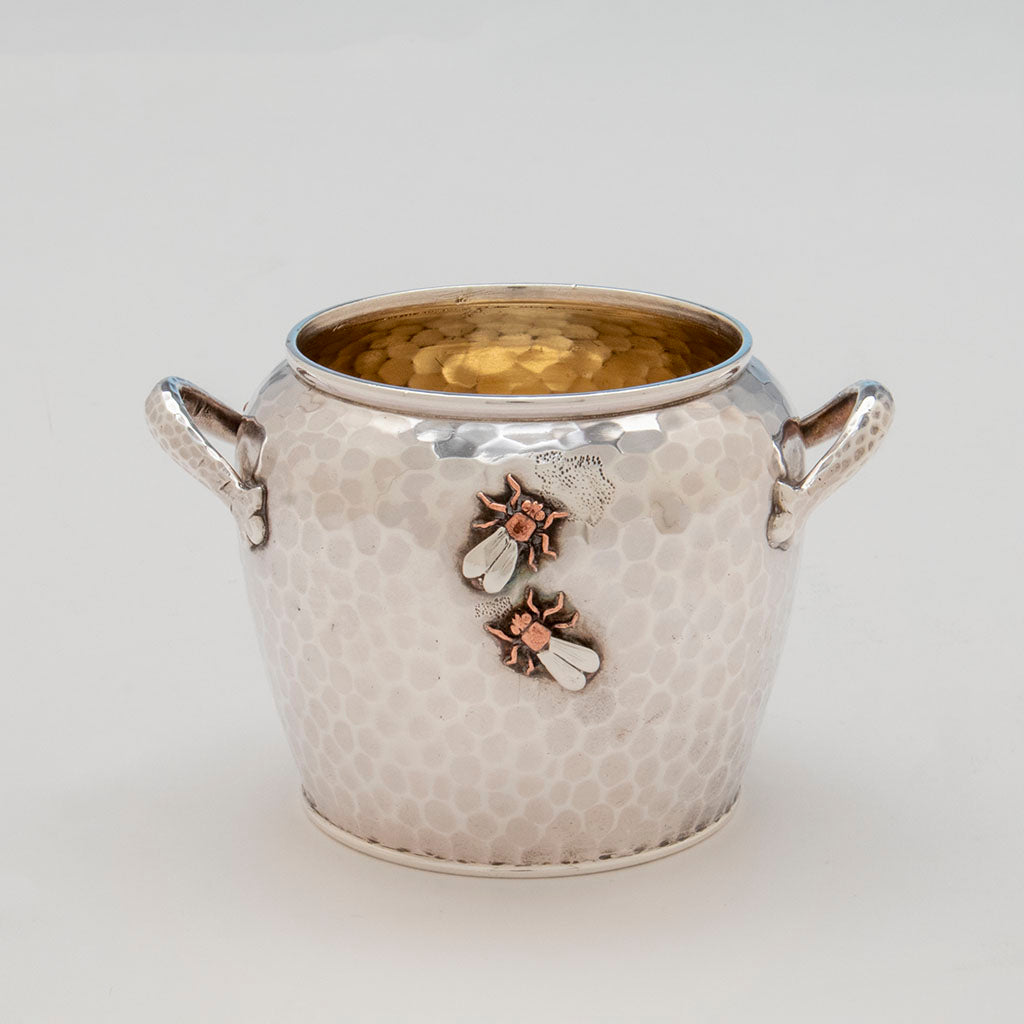Flies on sugar to Whiting Aesthetic Movement Sterling Silver and Mixed-Metal Tête-à-tête Tea Service, c. 1880