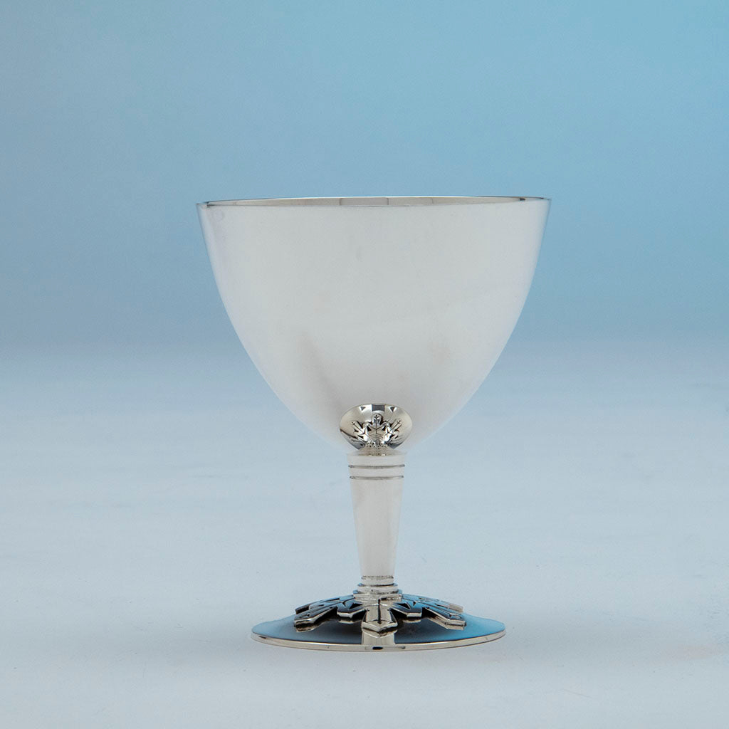 Tiffany and Co. Sterling Snowflake Design Cocktail Set, NYC, NY, c. 1956