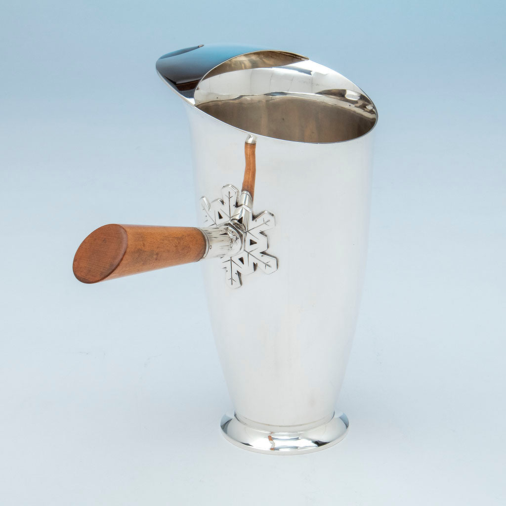 Tiffany and Co. Sterling Snowflake Design Cocktail Set, NYC, NY, c. 1956