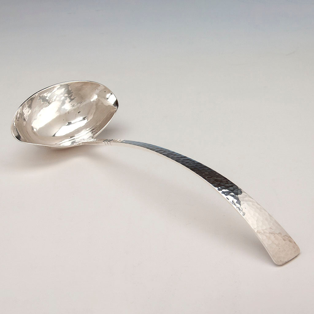 Ladle to Allan Adler &amp; Porter Blanchard Massive Hand Wrought Sterling Silver Punch Service, Burbank &amp; Los Angeles, c. 1950
