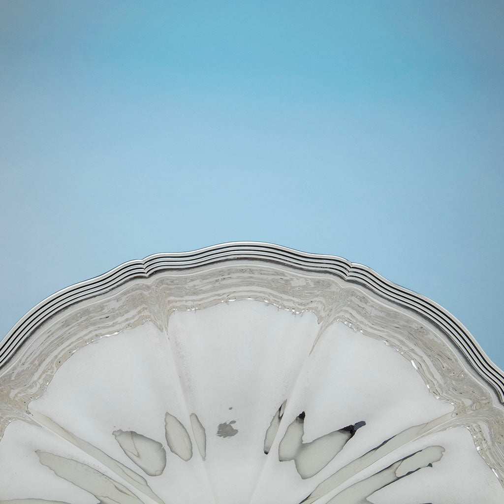 Border to Arthur Stone Arts and Crafts Sterling Silver Decorated &#39;Woolsey&#39; Large Centerpiece Bowl, Gardner, MA c. 1921-27