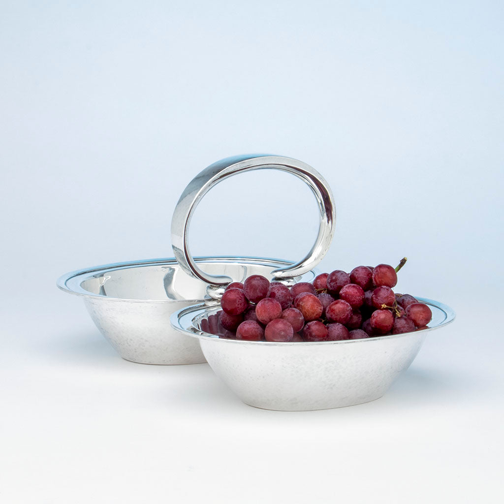 Porter Blanchard Sterling Silver Double-Serving Dish Porter Blanchard Sterling Silver Double-Serving Dish