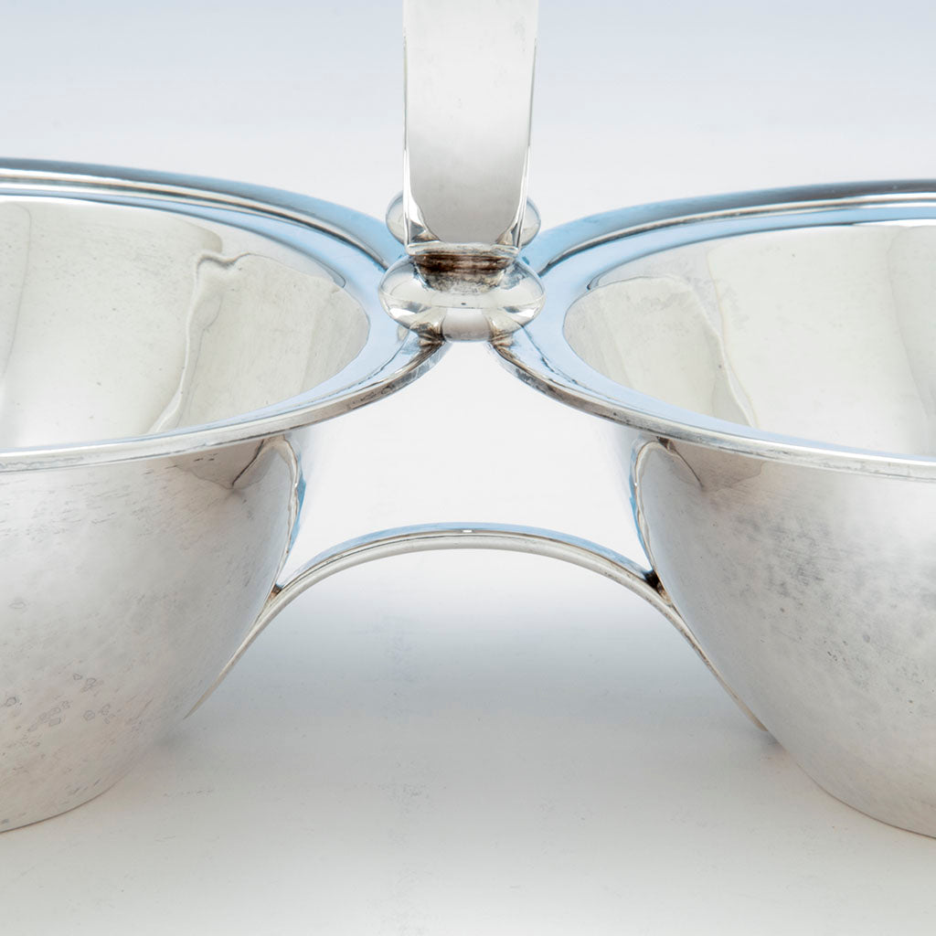 Join of Porter Blanchard Sterling Silver Double-Serving Dish, Burbank, CA, 1923-33
