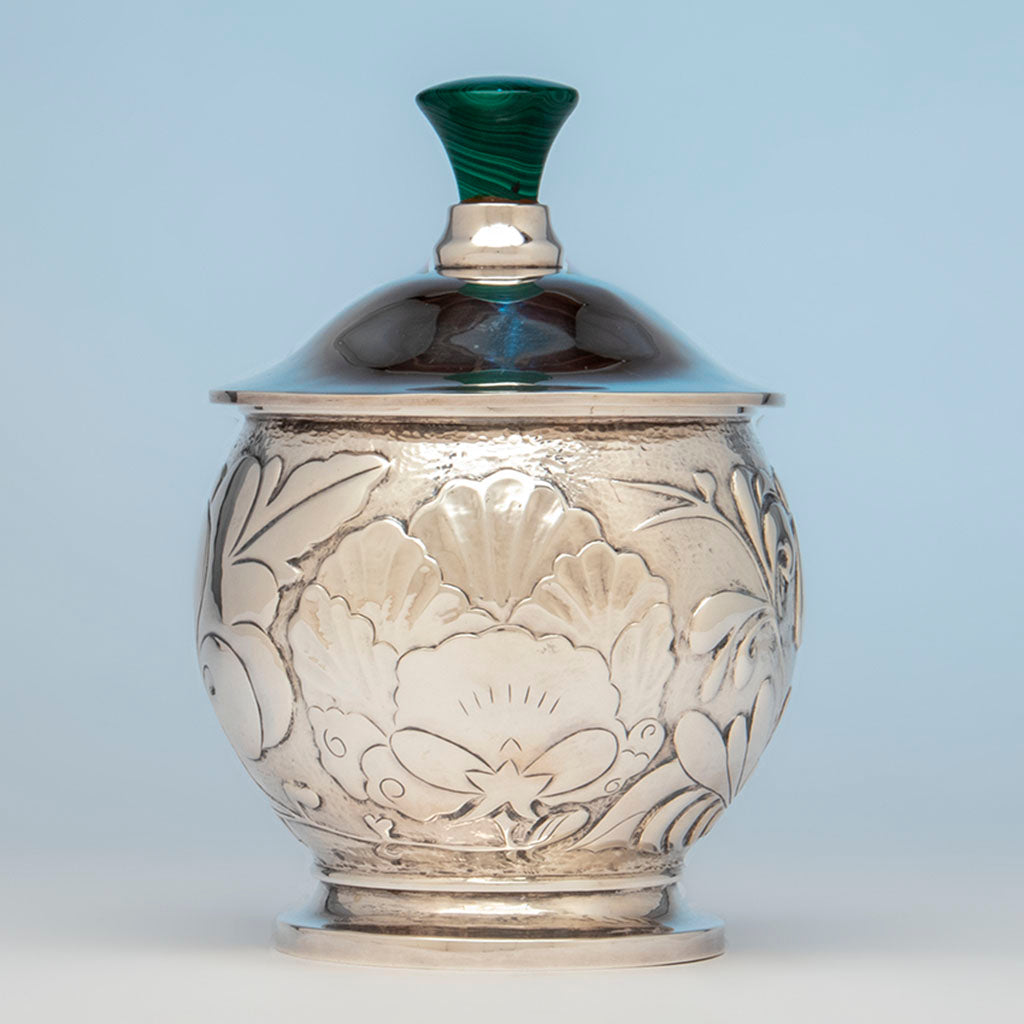 Henry Petzal Modern Sterling Silver Covered Jar, Shrewsbury, New Jersey, c. 1971