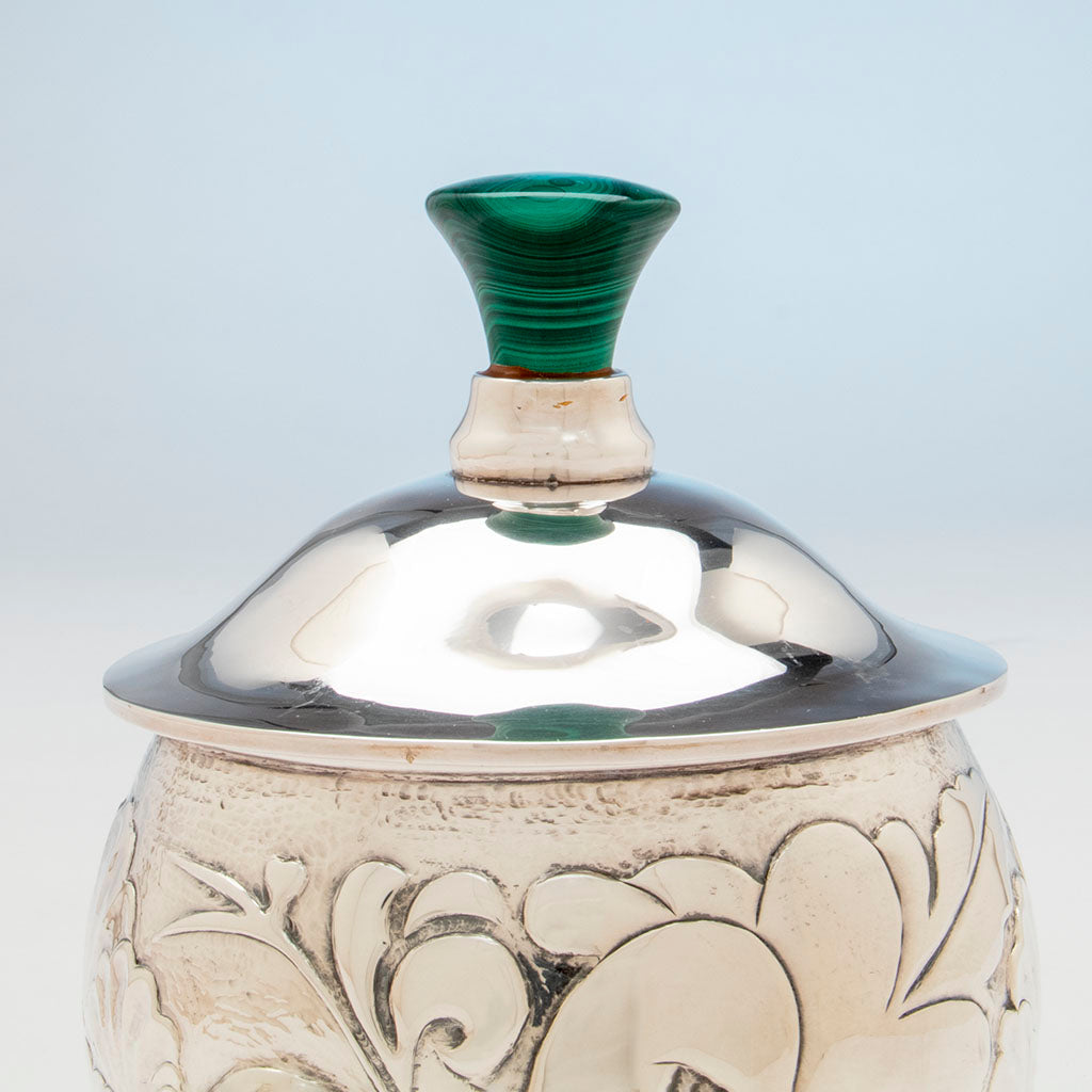 Cover to Henry Petzal Modern Sterling Silver Covered Jar, Shrewsbury, New Jersey, c. 1971
