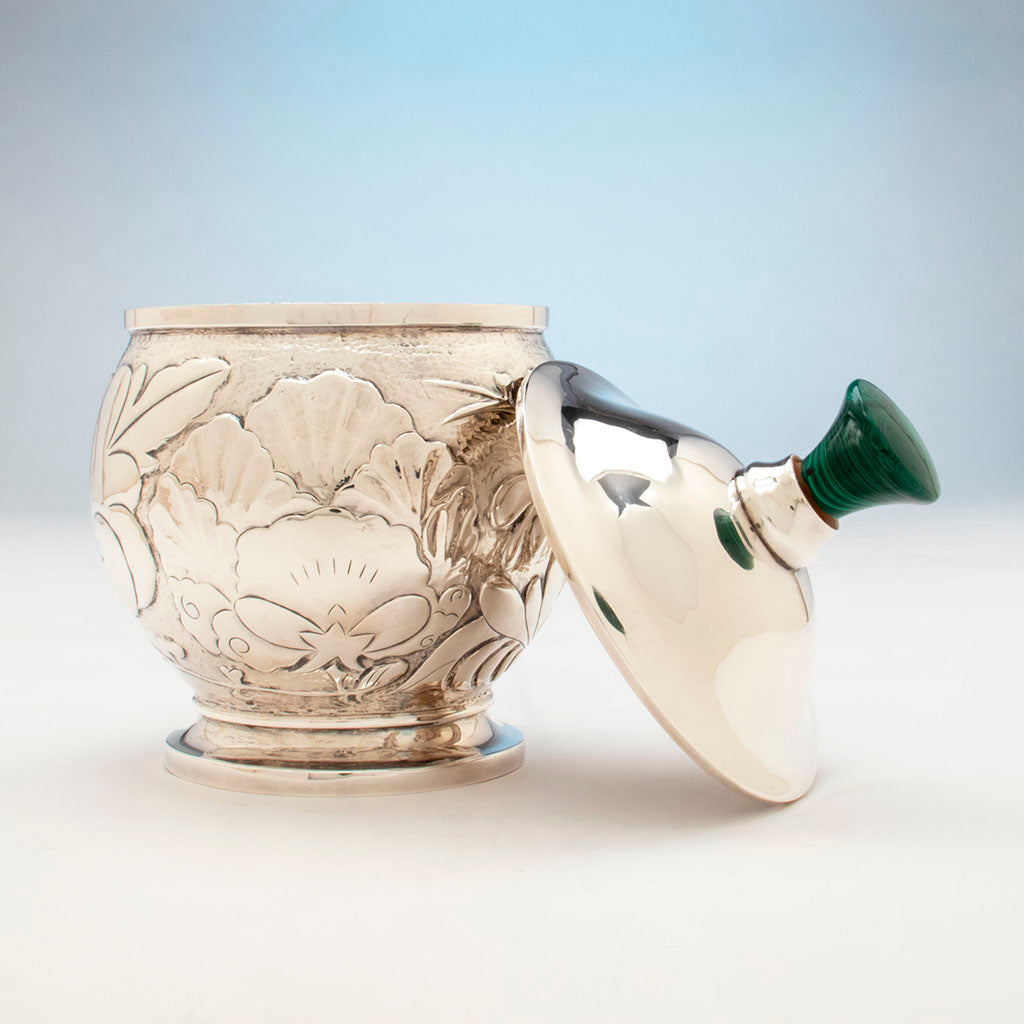 Detail of Henry Petzal Modern Sterling Silver Covered Jar, Shrewsbury, New Jersey, c. 1971