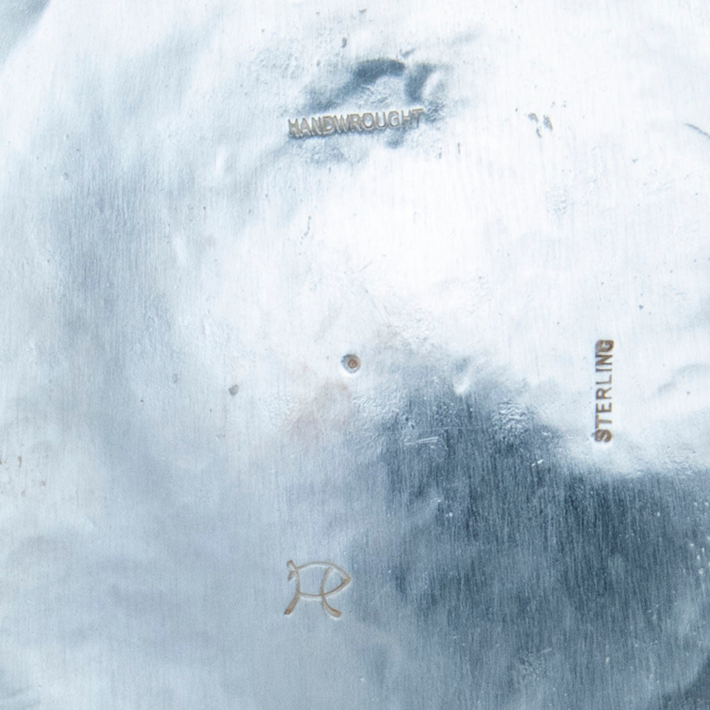 Marks on Henry Petzal Modern Sterling Silver Lobed Dish, Shrewsbury, New Jersey, early 1960s