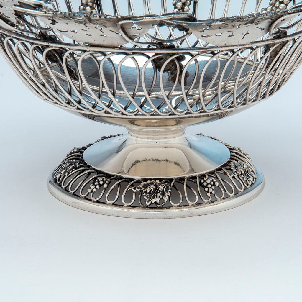 Base of Ferdinand Fuchs and Brothers Antique Sterling Silver Cupid Centerpiece Bowl, NYC, NY c. 1900